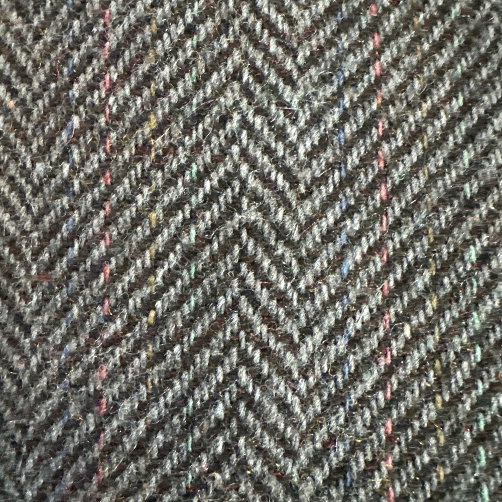 VTG Haggar Mens Gray Donegal Herringbone Tweed Wool Sport Coat Blazer Jacket 42L - Picture 3 of 12
